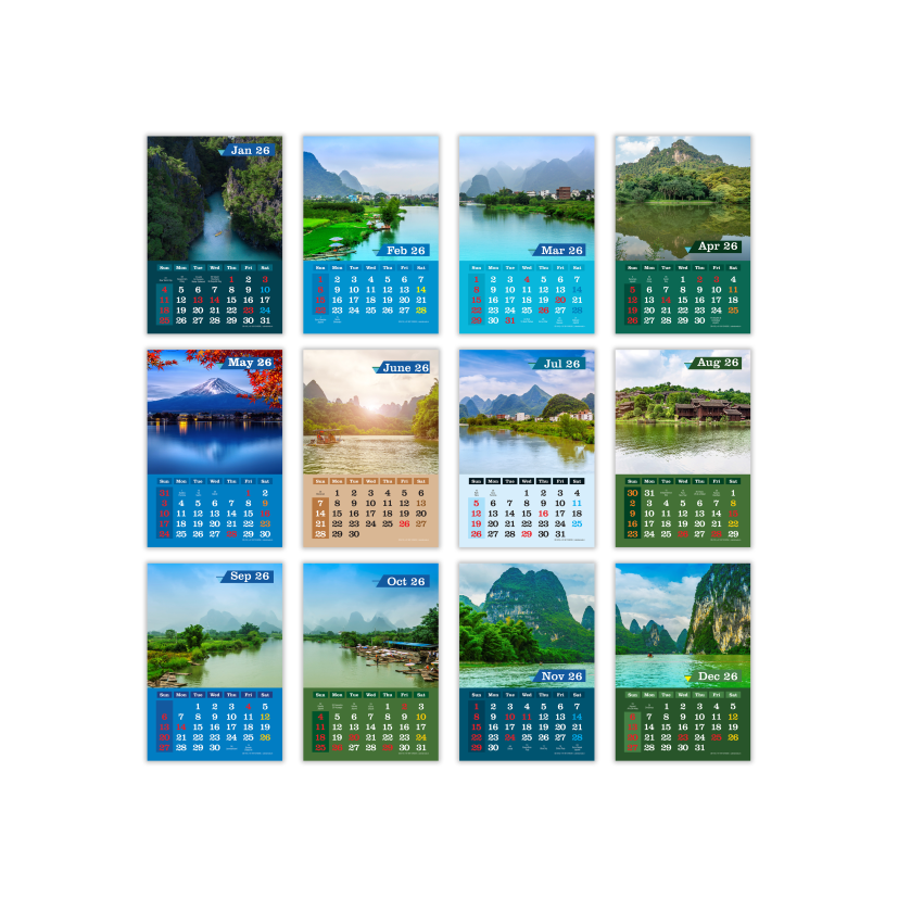 Wall Calendar 6 Sheeter Set of 500 - Image 2