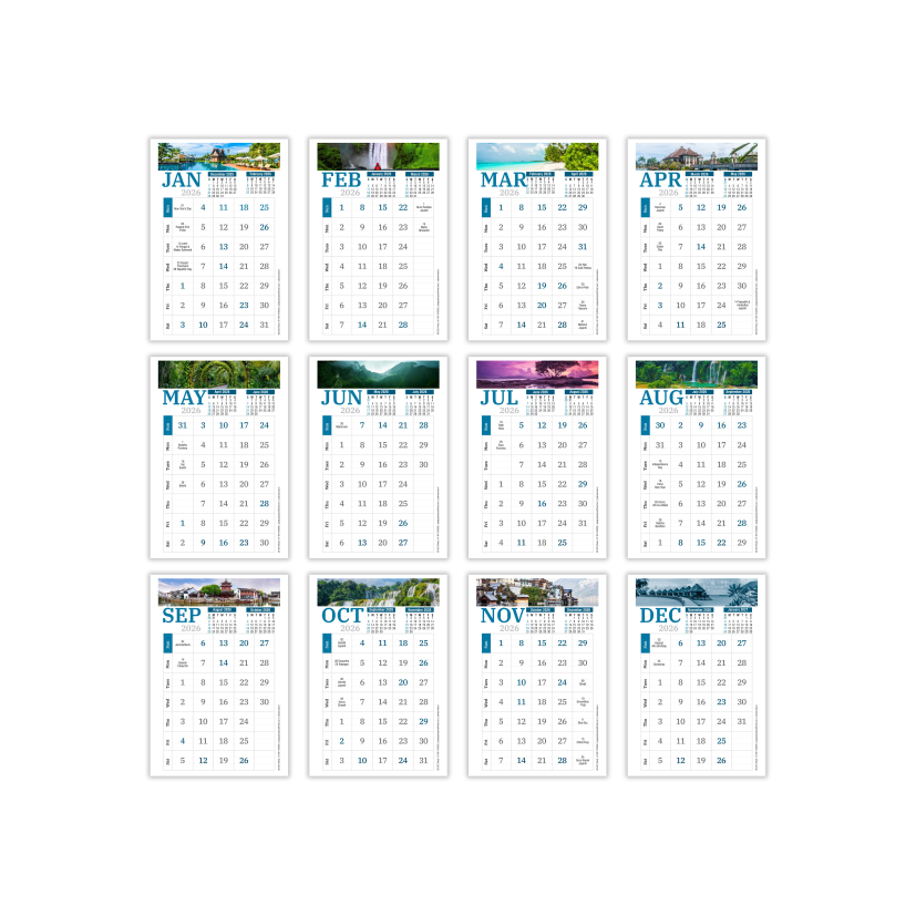 Wall Calendar 6 Sheeter Set of 500 - Image 2