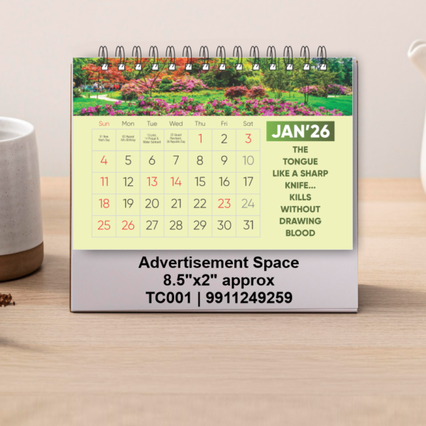 Desk/Table Calendar Planner Set of 100