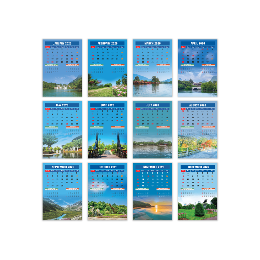 Wall Calendar 6 Sheeter Set of 500 - Image 2