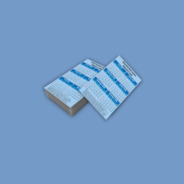 Pocket Calendar Visiting Card Size